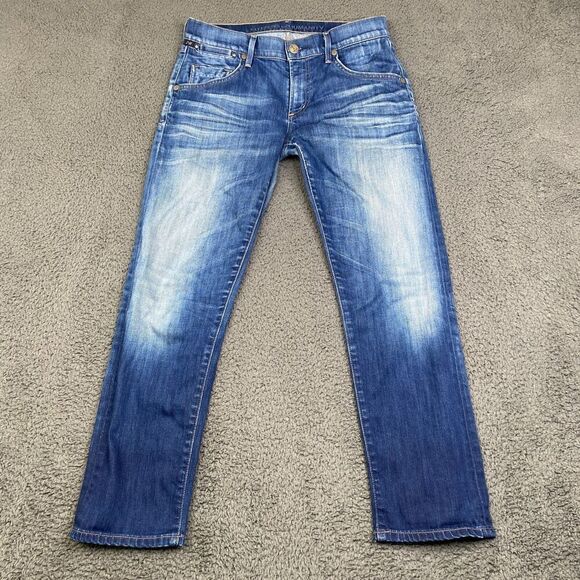 Citizens of Humanity Jeans Women’s 25 Dylan Drop Rise Cropped Straight Leg Blue - Picture 1 of 13